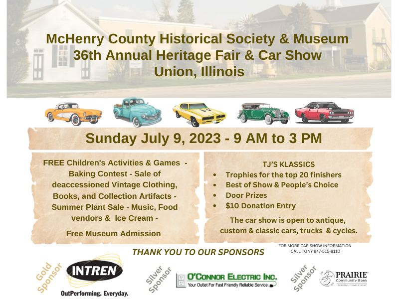 Event Calendar McHenry County Historical Society and Museum